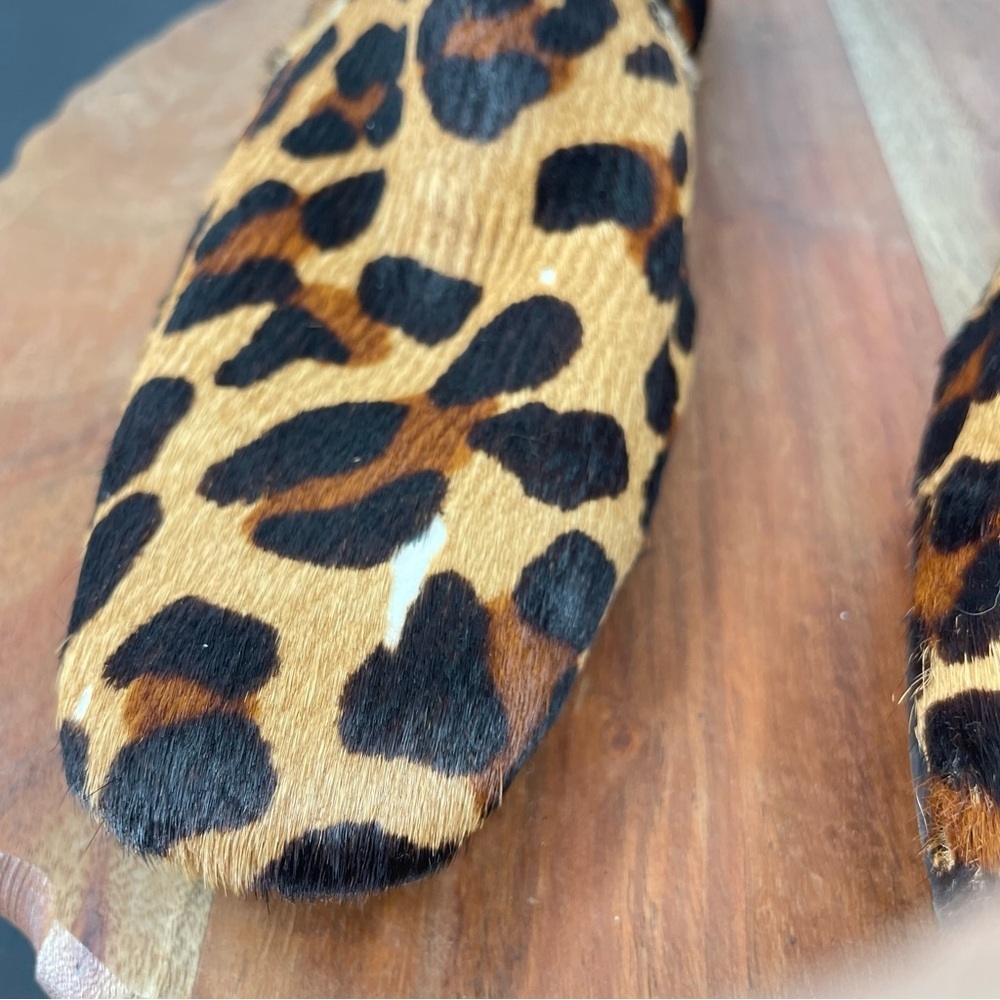 Tory Burch Calf Hair Uma Leopard Knee High Boots WOMENS Sz 8.5‎ Gold Logo - Picture 3 of 12